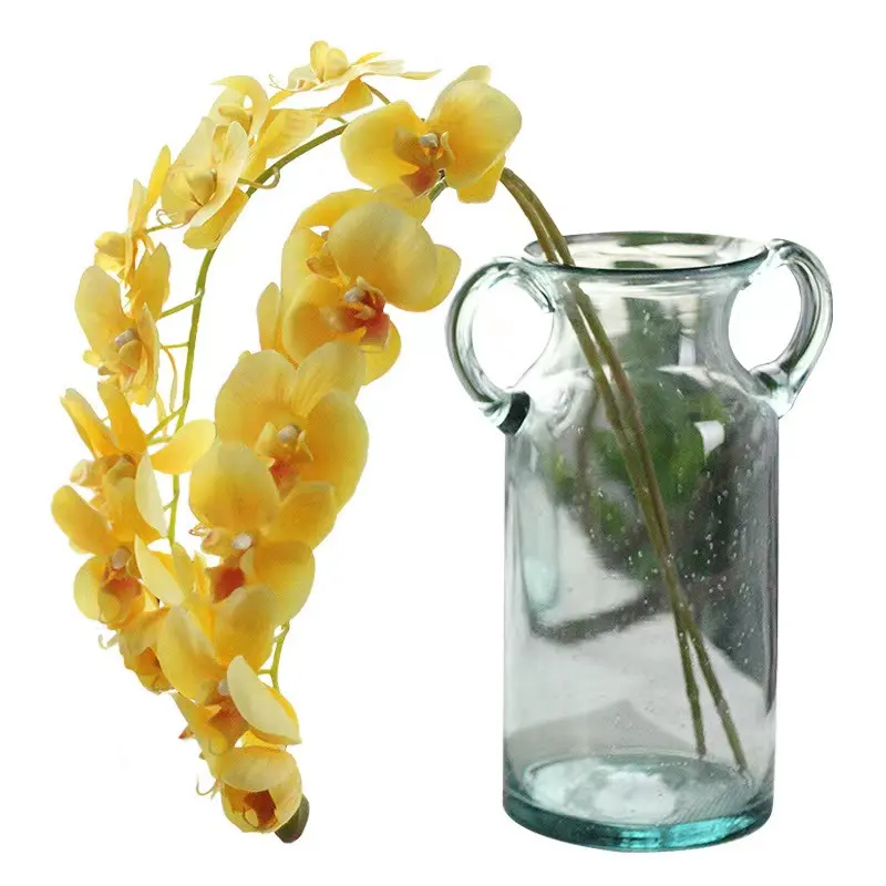 Silk floral factory Real Touch silk plastic phalaenopsis orchids arrangement for wedding
