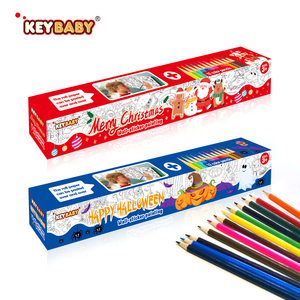 2024 Neu einführung Hochwertige 2 Meter Festliche Farb rolle mit 12 Stiften für KIds - Product Image 1