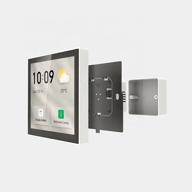 Tuya स्मार्ट घर में 4 इंच टच स्क्रीन स्मार्ट स्विच डिवाइस BLE-दीवार माउंट के साथ केंद्रीय नियंत्रण स्विच पैनल zigbee हब गेटवे