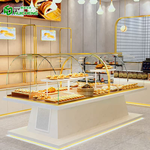 Hiển thị tủ bánh Hiển thị giá bánh bánh bánh bánh thiết kế nội thất Kệ Hiển thị trường Hợp bánh ngọt kệ trưng bày bánh Kính Hiển thị - Product Image 3