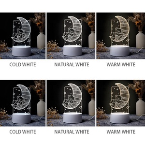 Özel Logo serisi dokunmatik uzaktan kumanda renkli Led akrilik lamba 3d Illusion Anime gece lambası - Product Image 4