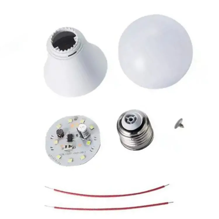 Muestras gratuitas directas de fábrica, piezas de luz de bombilla Led, materia prima 3W 5W 7W 9W 12W 15W 18W 25W A60 Skd, Bombilla Led