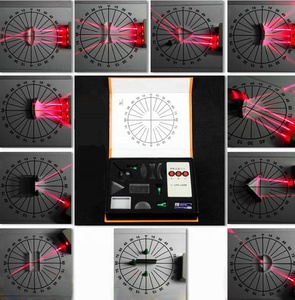 Optical <strong>Experiment</strong> Kit Triangular Prism Convex Lens Concave Mirror Dial Three Line Semiconductor Laser Light <strong>Source</strong> Physics - Product Image 2