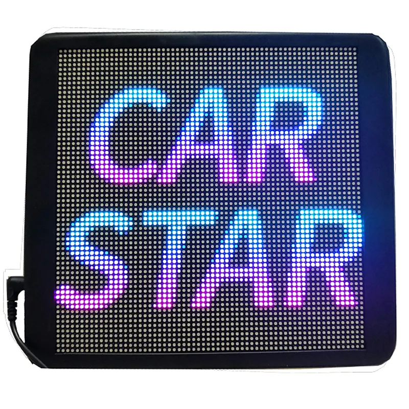 Pantalla Digital de emoticono para ventana trasera de coche, pantalla LED interactiva a todo Color