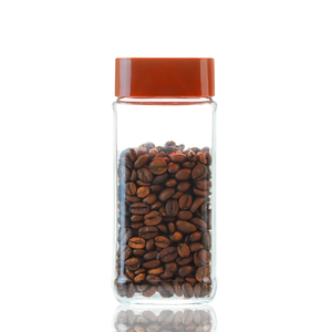 プラスチック蓋付き50g <span class=keywords><strong>100g</strong></span> 200gスクエアインスタントガラスコーヒージャーコーヒー豆収納ガラス瓶工場卸売