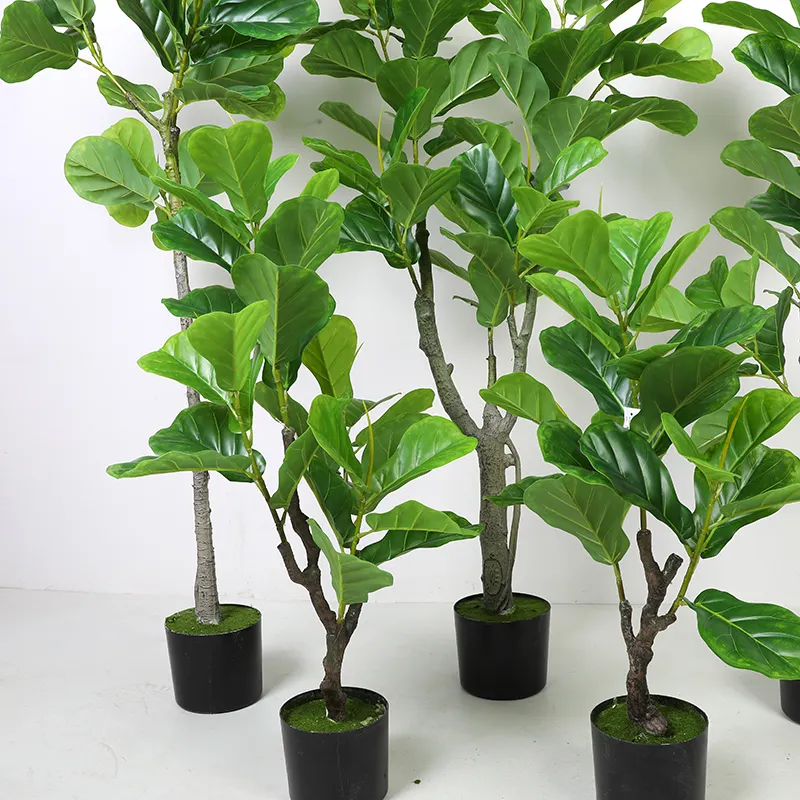 Various Height 80cm 90cm 130cm 150cm 180cm wholesale Faux Ornamental Natural Simulation Plants With Pots For Home Decor Indoor