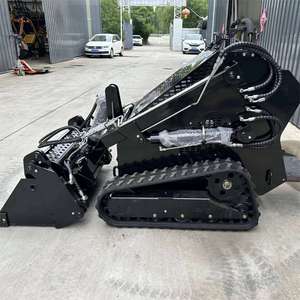 Free Shipping Diesel Loaders China Mini Tracked Sliding Skidsteer Front End Loaders High Quality Crawler Skid Steer Loader - Product Image 1