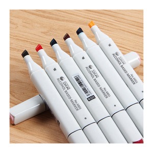 Sta High Quality <strong>Chisel</strong> Fiber <strong>Tip</strong> Alcohol Based <strong>Marker</strong> Pen 168 Dual <strong>Tip</strong> Art <strong>Markers</strong> Set for Stationery
