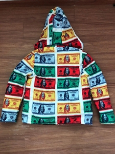 חם עבה Parka למטה בועת מעיל דולר הדפסת חורף אישה מעיל