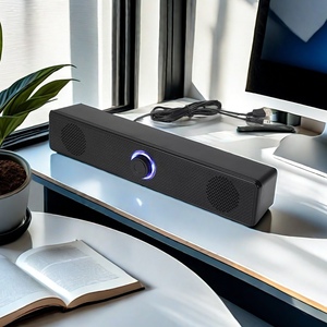 Altavoz largo alimentado Luz Led Laptop Perilla USB Sound Blaster Subwoofer USB Cableado line array Barra de sonido Altavoz - Product Image 2