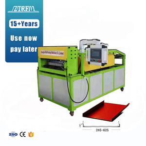 Automatische Flexibele Gekleurde Stalen Tegel Maken Draagbare Staande Naad Metalen Dakmachine Motor Motor Tandwiel Plc Controle Hydraulische - Product Image 1