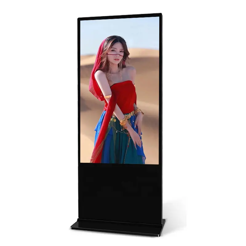 Vloer Staande Verticale Tv Touchscreen Kiosk 4K Indoor Reclame Speler Scherm Hd Lcd Led Digital Signage