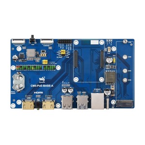 <strong>Raspberry</strong> <strong>Pi</strong> Compute Module 5 IO Board With PoE Feature, For All Variants Of CM5 Waveshare