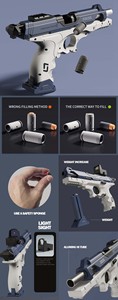 Etkileşimli plastik oyuncak tabanca yumuşak mermi kabuk eejeköpük mermi Blaster tabanca çocuklar için eğlenceli çekim oyunları için - Product Image 4