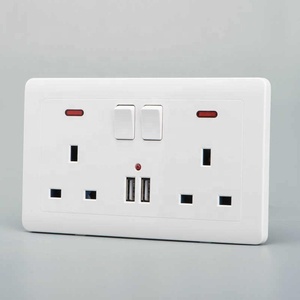 Настенная розетка стандарта Великобритании с двойным usb-выключателем, британская розетка, 2 А, настенное зарядное устройство, адаптер, розетка питания - Product Image 2