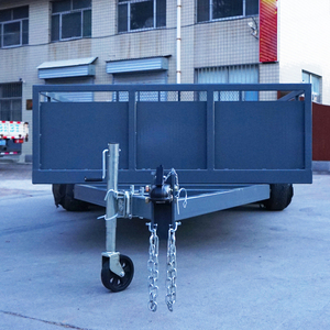 Shipped in 7 Days Stock Utility Farm Trailer Grey 2 Axle 2500 kg Load Electric Brake Steel Trailer for Tractor with <strong>Mesh</strong> <strong>Ramp</strong> - Product Image 4