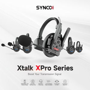 Synco xtalk XPRO X5 X2 2.4G หูฟังระบบโทรศัพท์ไร้สายตัดเสียงรบกวนดูเพล็กซ์เต็มรูปแบบอุปกรณ์สื่อสาร - Product Image 1