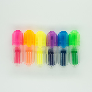 Evidenziatore con punta in fibra scalpello di alta qualità a inchiostro fluorescente evidenziatore pennarello adatto per ufficio regalo promozionale - Product Image 5