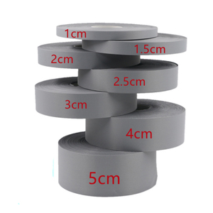 Grey 100% polyester ánh sáng phản xạ Băng dải phản quang vải cho quần áo - Product Image 5