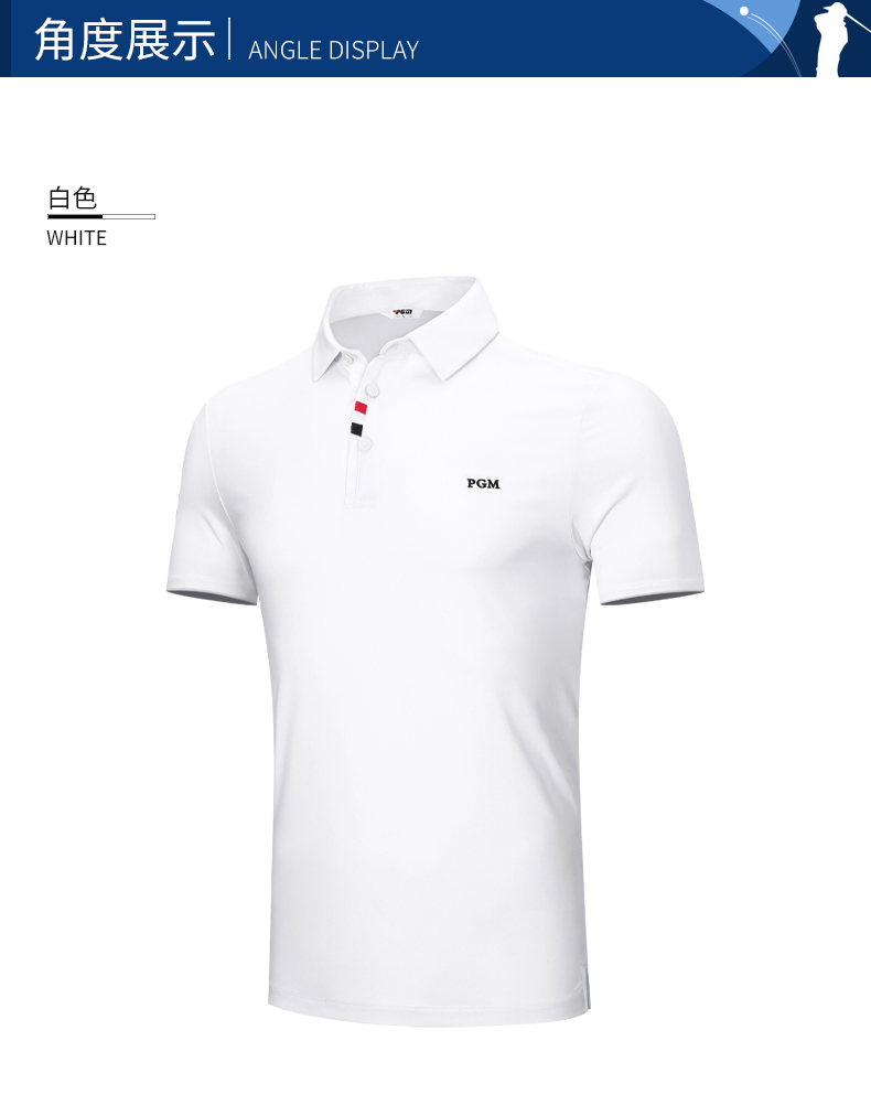 Áo sơ mi golf polo nam PGM YF441 polyester spandex áo sơ mi golf hiệu suất thời trang