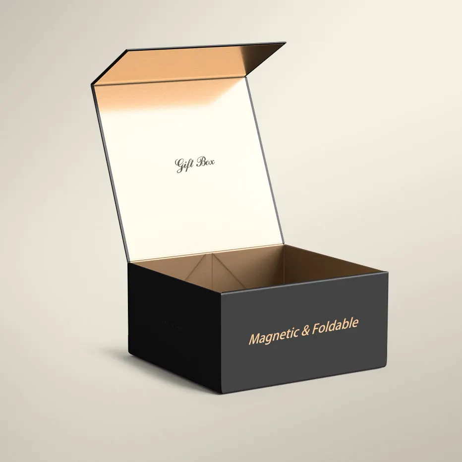 Gran oferta, logotipo personalizado, caja de perfume de regalo de cartón de lujo, caja de cosméticos magnética