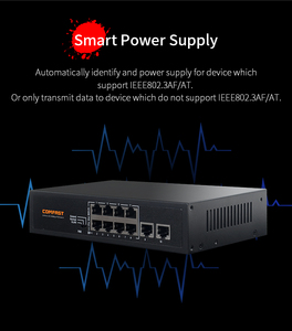 COMFAST 8 port yönetilmeyen 10/100M ağ Ethernet 48V POE anahtarı 2 Uplink portu ile CF-SF181P - Product Image 4