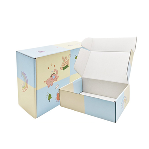 Biểu tượng tùy chỉnh dập nổi cứng nhắc giấy bao bì có thể tái chế đăng ký Bưu Chính vận chuyển các tông sóng Quà Tặng giày thư mục - Product Image 1