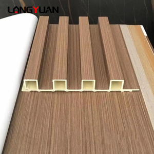 Hiện đại không thấm nước chống cháy PVC <span class=keywords><strong>WPC</strong></span> Panel tường Gỗ nhựa composite rãnh tấm ban cho trong nhà/ngoài trời khách sạn Ốp TV - Product Image 4