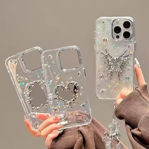 เคสโทรศัพท์กรอบกล้องชุบโลหะด้วยไฟฟ้าเคสกระจกกาวรูปผีเสื้อน่ารักเหมาะสำหรับ Apple 16 15 14PROMAX - Product Image 1