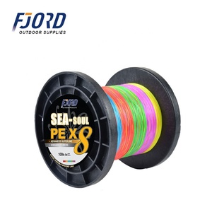 FJORD ในสต็อกหรือปรับแต่ง500M หลายสี8 Strand 100% PE Polyethylene สายถัก Braided ที่แข็งแกร่งแรงดึง - Product Image 1