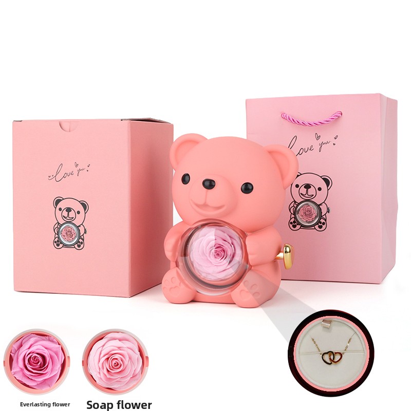 Pink with a Necklace and a Greeting Card