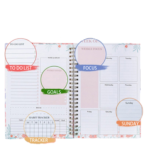Soggetto College ha stabilito A4 A5 diario di carta taccuino Logo personalizzato pagine a spirale semplice taccuino