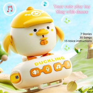 Simpatico orologio interattivo giocattolo anatra impara a parlare ripetendo parlare cantando canzoni e ballando con il fischio - Product Image 4