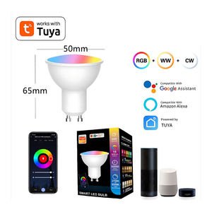 Lampu <span class=keywords><strong>LED</strong></span> pintar RGBRW, bohlam <span class=keywords><strong>LED</strong></span> cerdas-WiFi, kontrol suara Alexa E14/E27, hemat energi, lampu waktu grafiti untuk pencahayaan cerdas lintas batas - Product Image 5