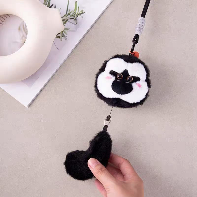 Keqi easy pull button-white mian monkey