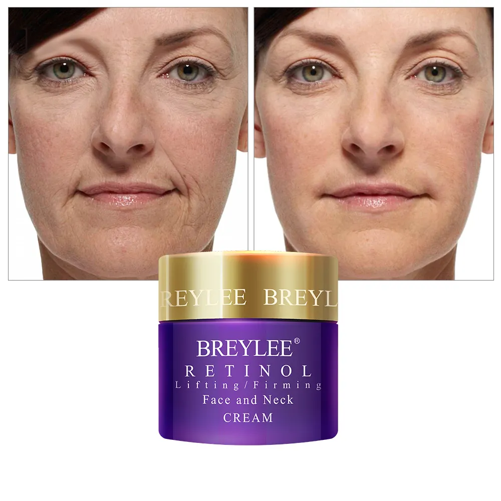 BREYLEE Retinol विरोधी उम्र बढ़ने विरोधी शिकन चेहरे क्रीम त्वचा कस उठाने गर्दन क्रीम मुफ्त शिपिंग