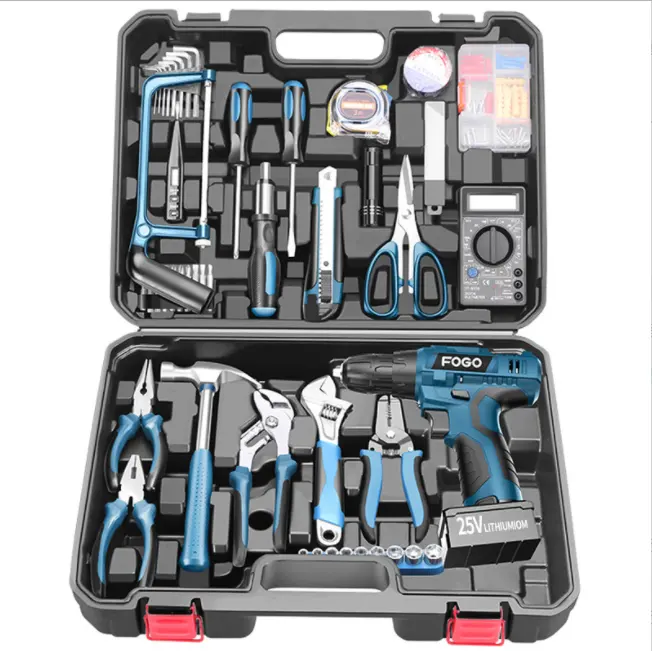 Daily household electric drill tool set hardware electrician special maintenance multi-functional tool box