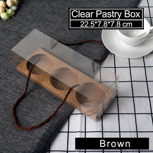 3 kavite Cupcake kutusu şeffaf PET şeffaf pasta küçük pişirme kutusu taşınabilir kek kutusu - Product Image 2
