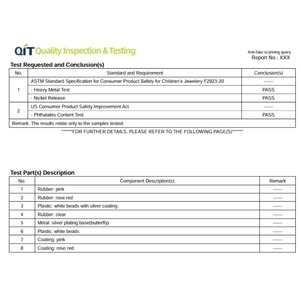 Physical and Mechanical Test CPSC USA Standard CPC FDA GCC FHSA <strong>Testing</strong> Report for Kids Jewelry Products in USA Market - Product Image 4