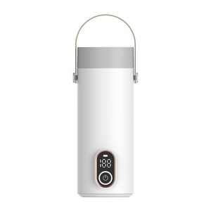 Tragbarer kabelloser wiederauf ladbarer Wasserkocher Thermo kochbecher für Reise auto Wasserkessel Temperatur regelung Thermoskanne 400ml