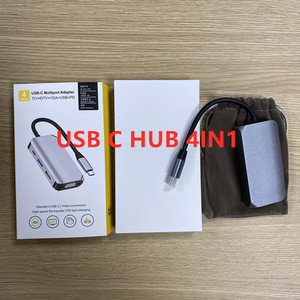 4 in 1类型C集线器至4K HD HDMI 1080P VGA 5Gbps USB3.0 60w充电PD2.0家庭音频视频多转换器 - Product Image 6