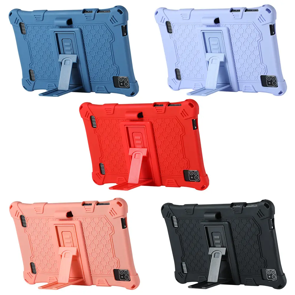 Popular Design Criativo Colorido À Prova de Choque Crianças Universal Tablet Case Para ipad com Alça de Mão e Lápis Titular