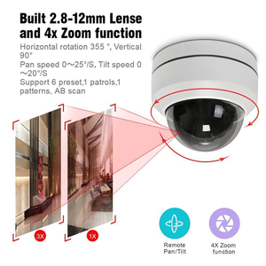 IP66ซูมออปติคอล2/5MP 5X กันน้ำ PTZ กล้องโดมความเร็วปานกลาง AHD กันการทำลาย - Product Image 2