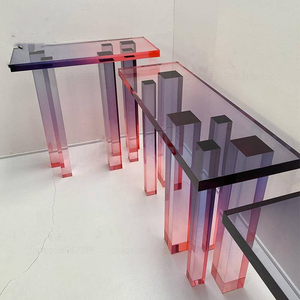 Mais novo estilo acrílico gradiente multicolor varanda mesa mecânico console corredor varanda