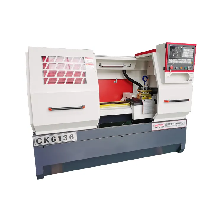 Supertech ck6136 torno cnc suíça tipo de metal de alta precisão eficiente mini cnc máquina de torno para odontologia