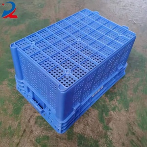 Caja de almacenamiento de plástico anidadas y apilables para uso en supermercado, para verduras y pescado