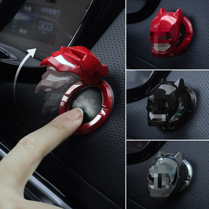 Men's Auto Car Decorative Ring One-Key Engine Ignition <strong>Push</strong> <strong>Button</strong> Flip Cover for Engine <strong>Start</strong> Stop Metal Interior <strong>Push</strong> <strong>Button</strong> - Product Image 2