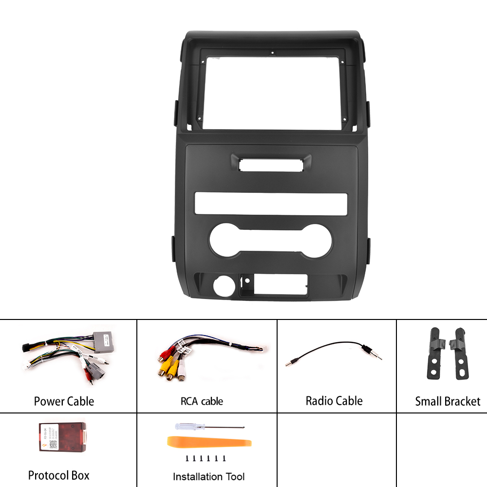 Podofo 9'' Double Din For Ford F150 Raptor 2010  Radio Android Car Radio Stereo Fascia Frame Panel