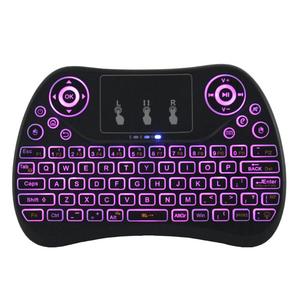 Miniteclado inalámbrico i8 air mouse, retroiluminado, 3 colores, 2,4G, control remoto, venta al por mayor de fábrica
