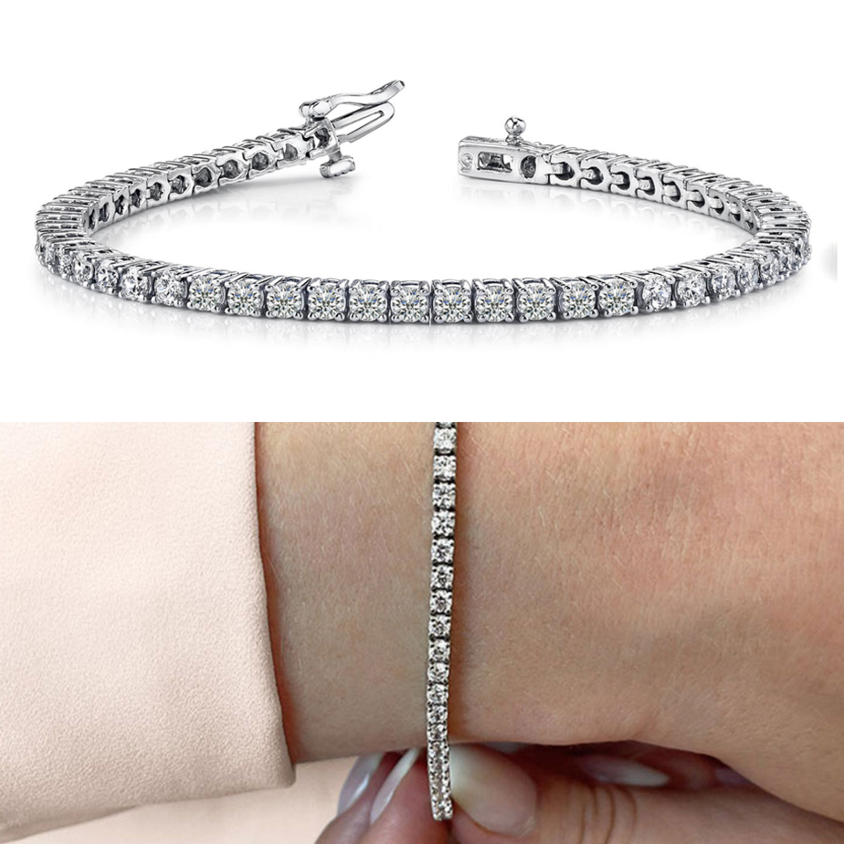 Tennis rond classique à 4 griffes